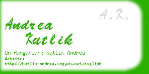 andrea kutlik business card